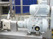 Waste treatment plant - open sky application on lobe pump, 11kW with motor on top