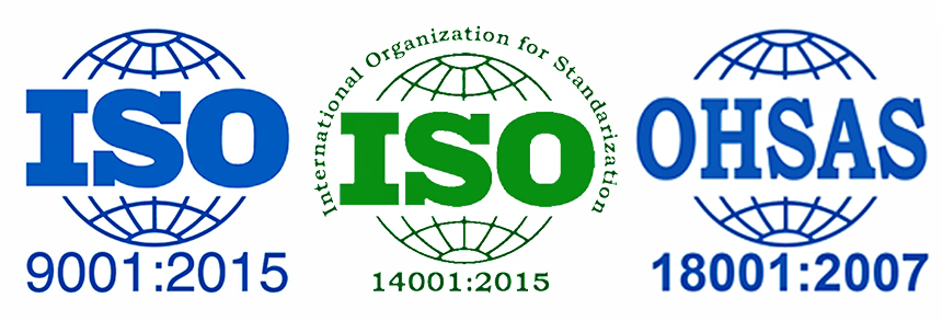 Сертификация по ISO 14001:2015, ISO 9001:2015 и OHSAS 18001:2007
